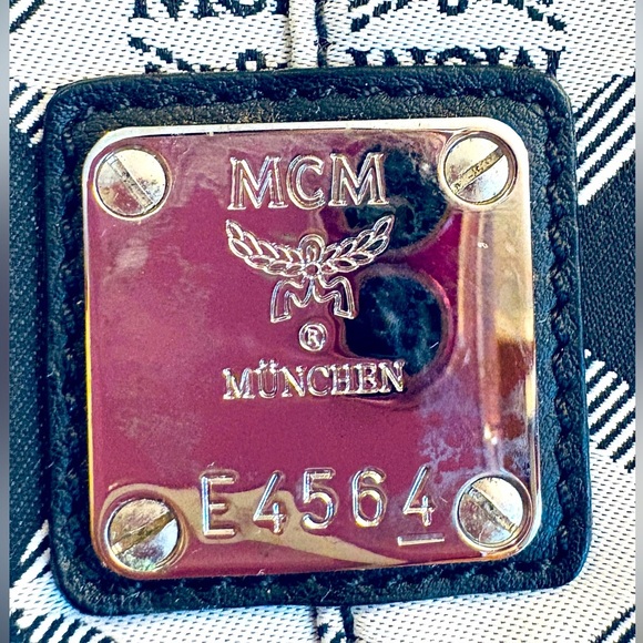 MCM Visetos Nylon Dual Handle Drawstring Shoulder Bag, EUC - Picture 3 of 12